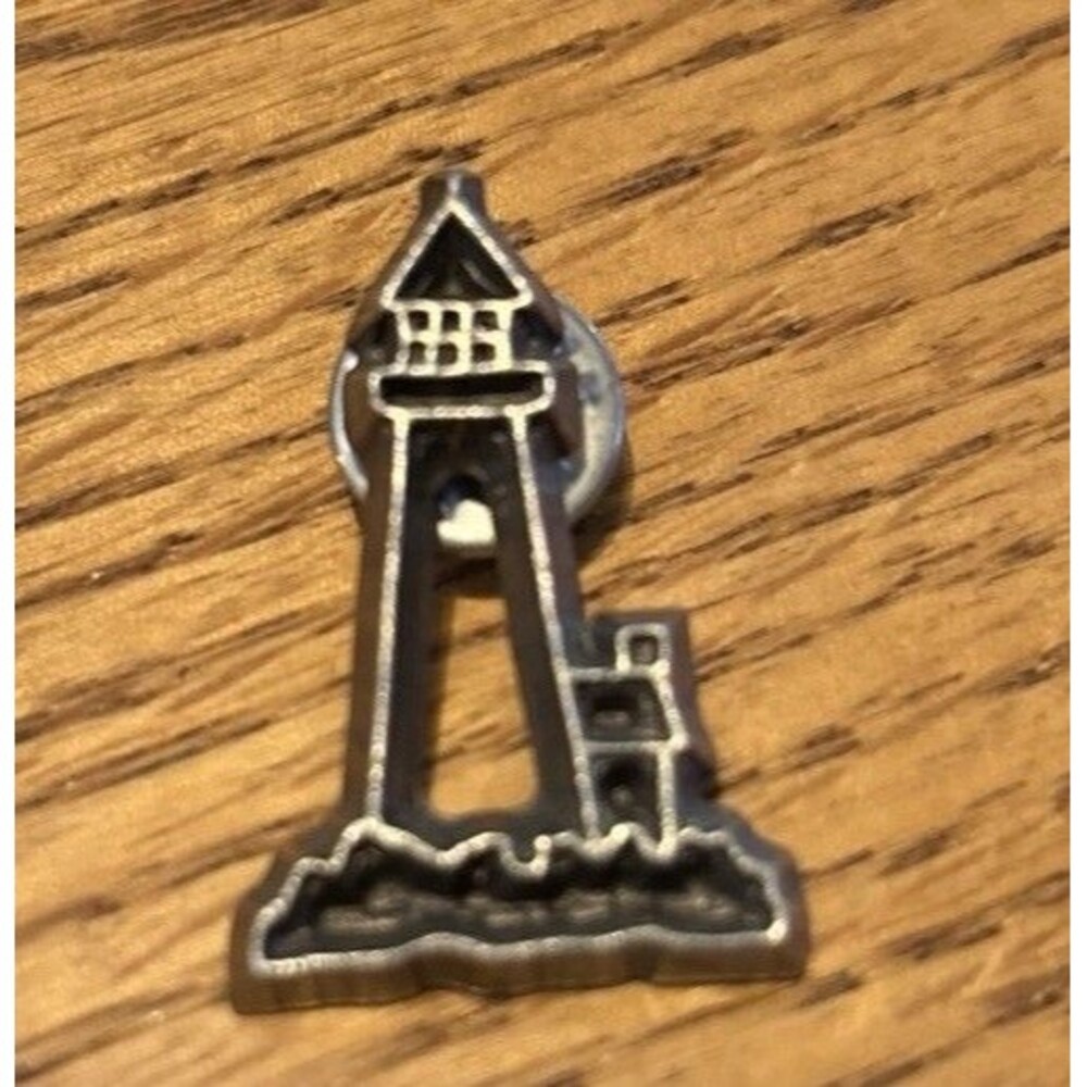 Vintage Ann Clark 1996 Lighthouse Mendon VT Pewter Lapel/Hat Pin